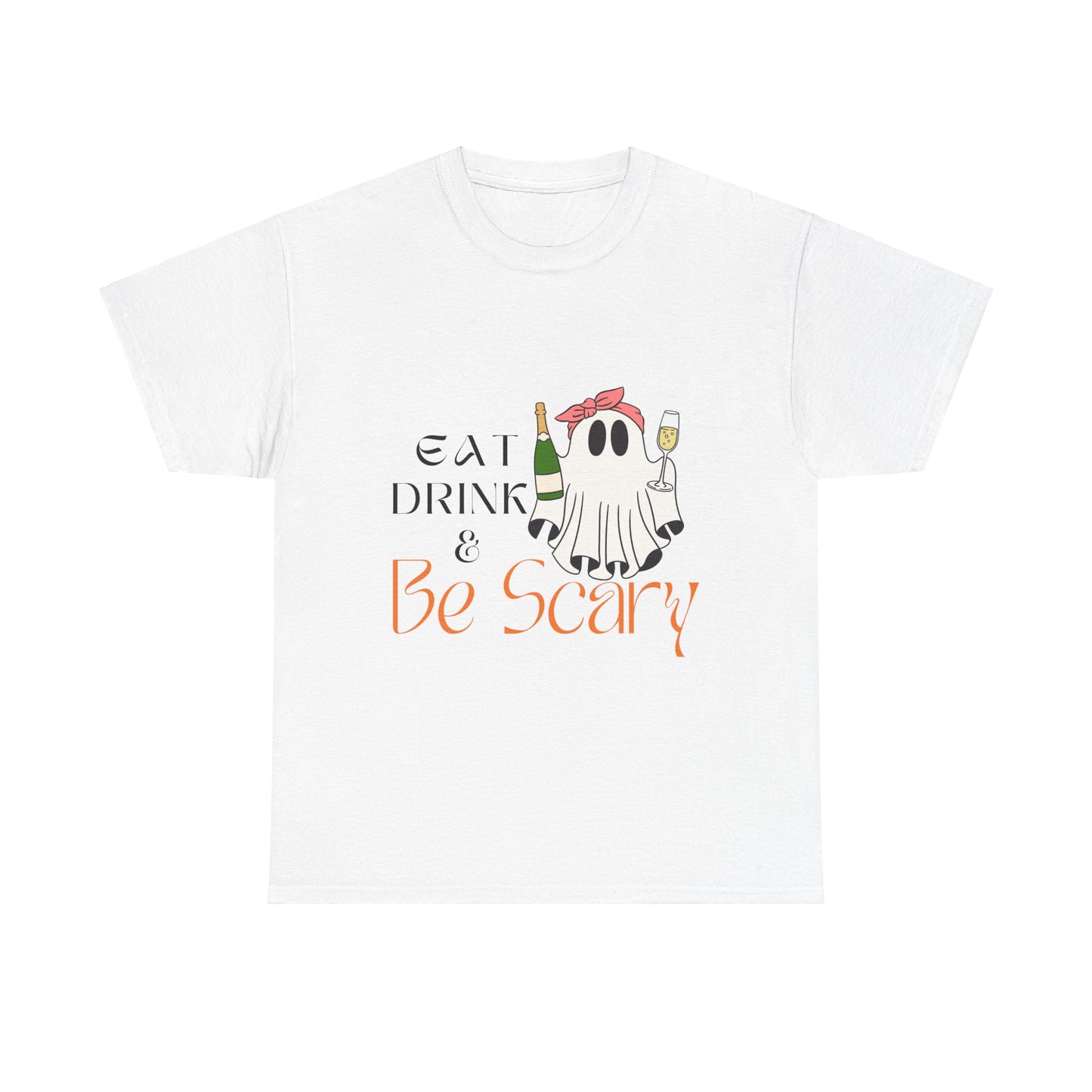 Eat Drink and Be Scary Unisex Heavy Cotton Tee