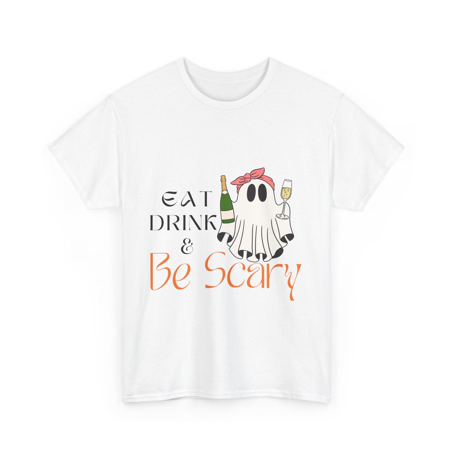 Eat Drink and Be Scary Unisex Heavy Cotton Tee